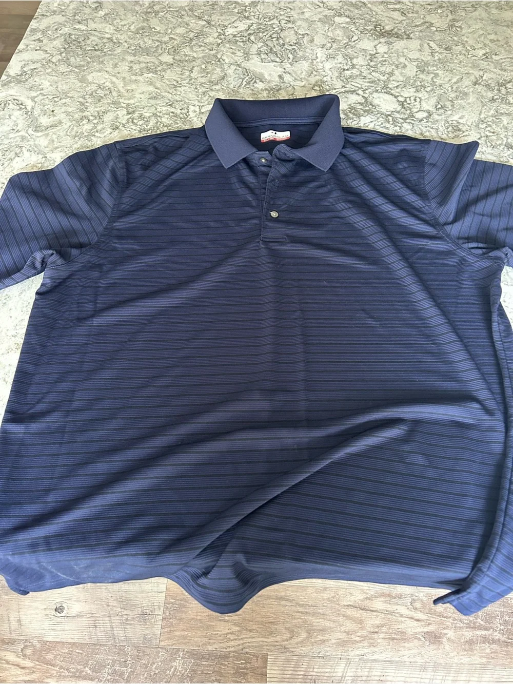 Grand Slam Navy Horizontal-Strip Polo